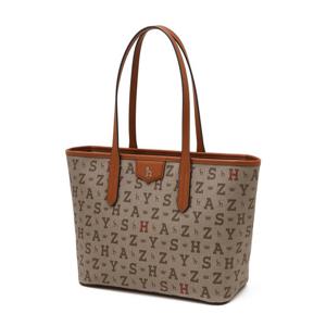 [헤지스]헤지스 브라운 로고패턴 가죽 숄더백 WIBA5E045W2