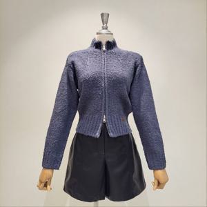 [반에이크]가죽장식터틀넥니트집업(VB4ZKCMV11Z)