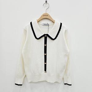 [포커스]골지배색카라니트 FS6A3KT3008IV_SH