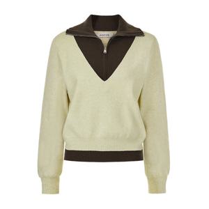 [포커스]딥 브이 집업 레이어드 니트 PBVFF6S1KT2071