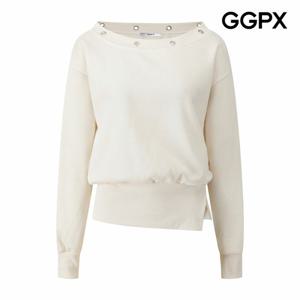 [GGPX] 포인트 루즈넥 슬릿 맨투맨 티셔츠 (GQ1TS018F)