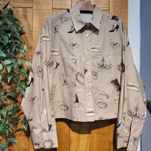 멜로디가든 HC45 여성 프린트 셔츠 M26s2b101