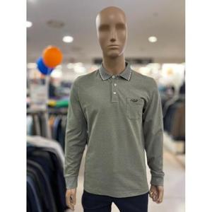 크로커다일 세이브존05 피케 조직 자가드 제천 카라 티셔츠 카키 CDAABTP 1702