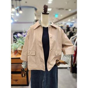 스테파니 세이브존01 스프링 4버튼 7부소매가죽 숏 자켓 A26JK6107