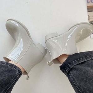 애나멜 장화 여름 방수슈즈 레인부츠 숏부츠