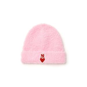 MLB모자 IQC 7ABNH0146-50PKL 하트 밍크 비니 뉴욕양키스