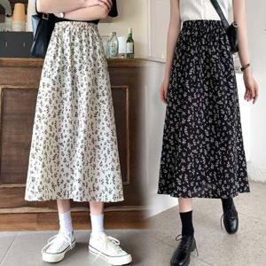롱스커트 꽃무늬치마 플라워패션 봄 여름 스커트