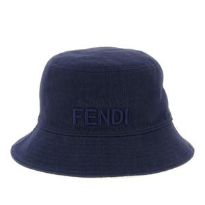 펜디 로고 자수 리버시블 데님 버킷 햇 FXQ977AVGL F0RU7