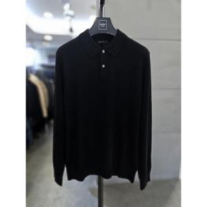 바쏘옴므 세이브존03 바쏘옴므 남자 블랙 울  니트 카라티 WSAGZ4WT85A