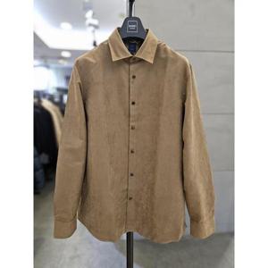 바쏘옴므 세이브존03 바쏘옴므 남자 스웨이드 셔츠 카멜 긴팔 남방 WSATZ4TT22AG