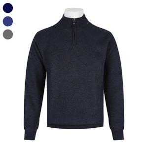 [리빌모아]남자 겨울 패턴 기모 반집업 니트 DD-L-KN-628-3-네이