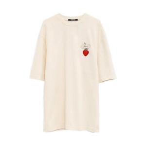 쟈크뮈스 로고 테이프 스트로베리 패치 티셔츠 TSM00636AJ00226