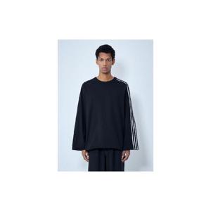 25 FW 요지야마모토 남성 Striped Shoulder Cotton T Shirt yyy0364028blk