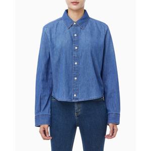 [캘빈클라인 진]여성 크롭 인디고 L/S 셔츠 47E902G