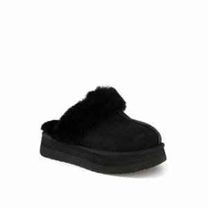 여성 퍼 블로퍼 (굽 5CM) G24427_BLACK