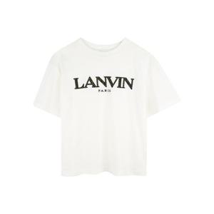 랑방 키즈 화이트 로고 반팔 티셔츠 N30283K_117