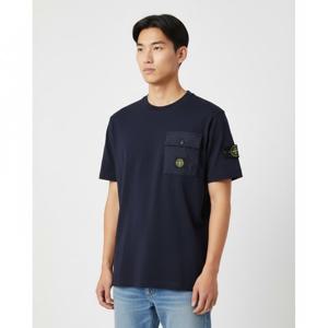 스톤아일랜드  남아 컴퍼스 로고 포켓 반팔 티셔츠 801620247 V0020 (14) (성인착용가능)