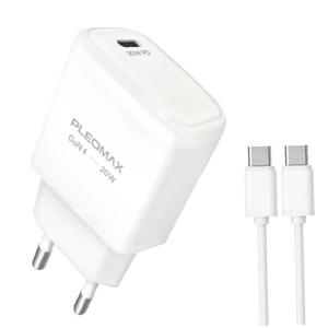 JMds PLEOMAX 가정용충전기 GaN PD 20W 1포트 C타입 충전기 (CtoC 케이블 포함) (PMQC-GAN2000)