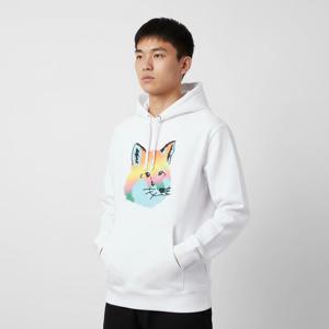 메종키츠네 바이브런트 폭스 헤드 남녀공용 후드 티셔츠 KM00306KM0001 P100
