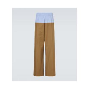 드리스반노튼 패널 코튼 트윌 와이드 팬츠 P01135359