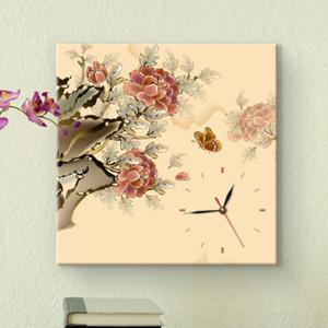 아트박스/꾸밈 ix295-화중지왕_모란_노프레임벽시계