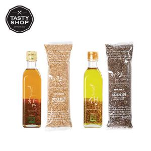 [정준호 기름] 참기름(수입산) 생들기름(중국산) 300mlx2병