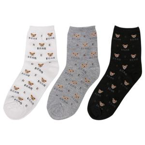 [제이핑크]여성 베어패턴 프리미엄 패션양말