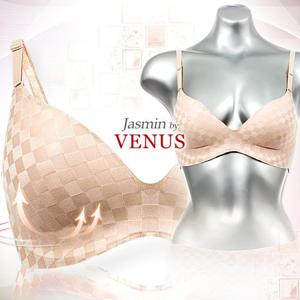 [비너스 자스민]일체형 누디체스패턴 노와이어 몰드브라 jbr2113