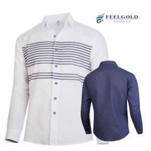 [필골드] MS226 줄배색 단가라 셔츠