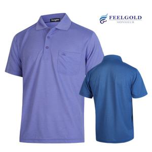 [필골드] PT6002 맥킨리 깔깔이 솔리드 반소매 카라티셔츠