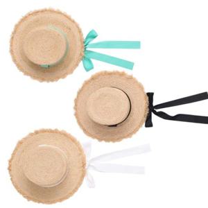 [블루피오레] 롱리본 라피아 파나마햇 BFH025