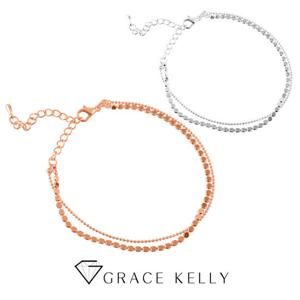 그레이스켈리 코인볼 투라인 체인 팔찌 BZ320