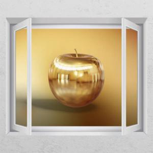 아트박스/꾸밈 is792-황금시리즈(사과)_창문그림액자