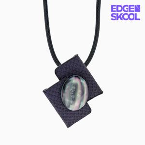 [엣지스쿨]가죽패치 롱 목걸이 08_KFN0411