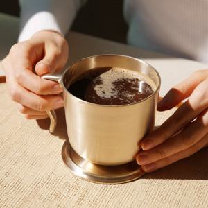 놋담 방짜유기 유기컵 뚜껑 머그컵