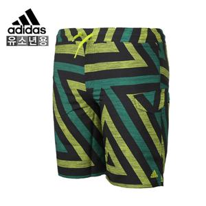 아디다스 J 전판 그래픽 비치 반바지(CV5214) 수영복