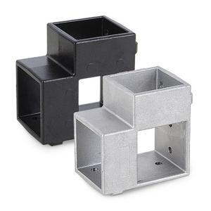 사각파이프 조인트 50 검정 4개 스틸 파이프연결