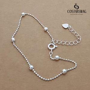 [코스타스웨그]정품925실버 포인트볼체인 실버팔찌