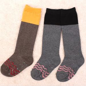 [키즈노리] 유아동 투톤웨이브 니삭스