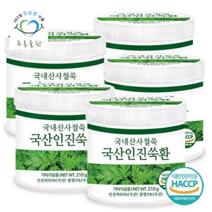 푸른들판 국산 인진쑥환 210g 5통 사철쑥 인진호 쑥 환