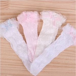 [키즈노리] 유아동 망사꽃리본 레이스 양말