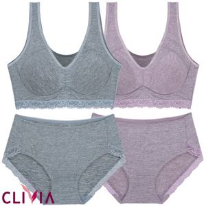 크리비아 아스킨원단 스포츠 탑브라팬티 B컵 cst1772