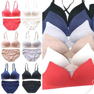 노와이어 면브라 블랙브라 검정브라 면속옷 2종