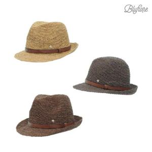 [블루피오레] 가죽 끈 라피아 중절모자 BFH446