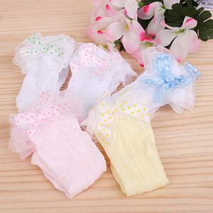 [키즈노리] 유아동 망사땡리본 레이스 여름양말