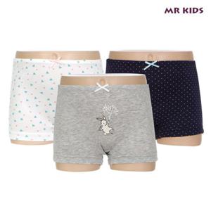 [물랑루즈] 모모 여아드로즈(여아용3매입사각팬티)