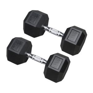 육각 고무덤벨 홈짐 아령 15kg