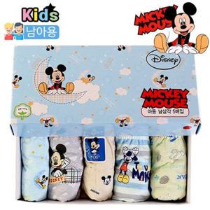 [아동팬티] OMP001 미키마우스 남삼각 5매/남아팬티/유아팬티