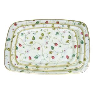 (한셀)화이바쟁반 3P세트 / 딸기