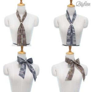 [블루피오레] 잔체크 롱타이 스카프 AF3640